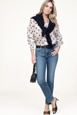 Hot Co'Couture Polkadot Blouse Drew | Black & White... | | Little Soho