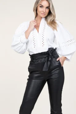 Online Antik Batik Poplin Blouse With Puffed Sleeves Rodo | White... | | Little Soho