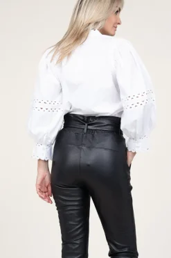 Online Antik Batik Poplin Blouse With Puffed Sleeves Rodo | White... | | Little Soho