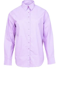 Best Sale Moment Amsterdam Poplin Boyfriend Blouse Iconic | Purple... | | Little Soho