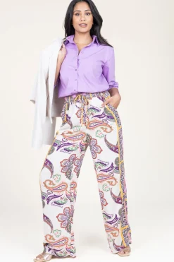 Best Sale Moment Amsterdam Poplin Boyfriend Blouse Iconic | Purple... | | Little Soho