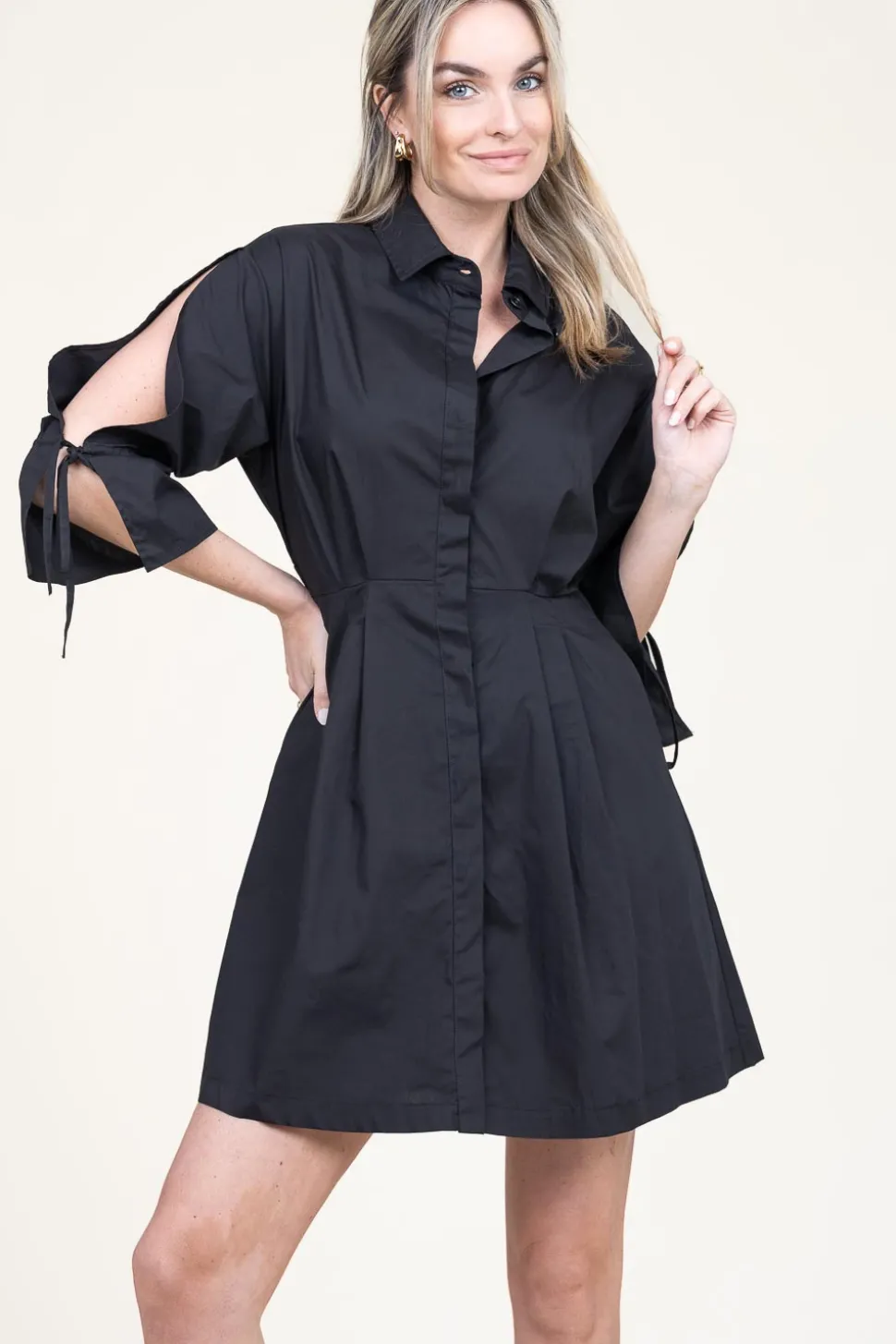 Sale Liu Jo Poplin Button Through Dress With Pockets Valderice | Black... | | Little Soho