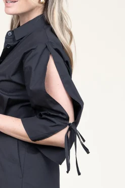 Sale Liu Jo Poplin Button Through Dress With Pockets Valderice | Black... | | Little Soho