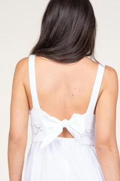 New Liu Jo Poplin Crochet Maxi Dress Marsala | White... | | Little Soho