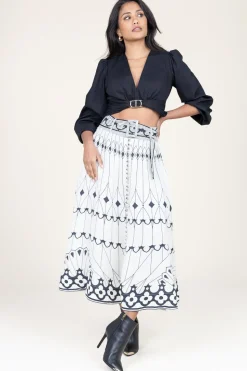 Cheap Twinset Poplin Cropped Top Zoela | Black... | | Little Soho