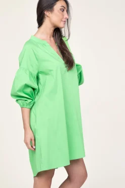 Cheap Devotion Poplin Dress Izoldi | Green... | | Little Soho
