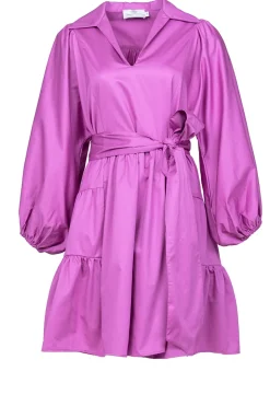 Best Sale Devotion Poplin Dress With Belt Marlee | Fuchsia... | | Little Soho