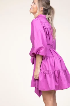 Best Sale Devotion Poplin Dress With Belt Marlee | Fuchsia... | | Little Soho