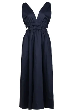 Shop Devotion Poplin Dress With Cut-Outs Kalipso | Black... | | Little Soho