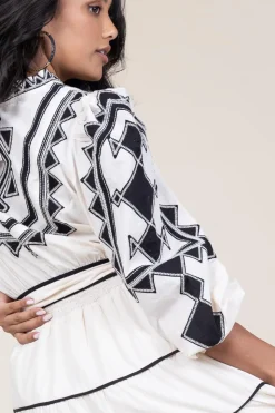 Online Scarlett Poppies Poplin Dress With Embroidery Amalie | Natural... | | Little Soho