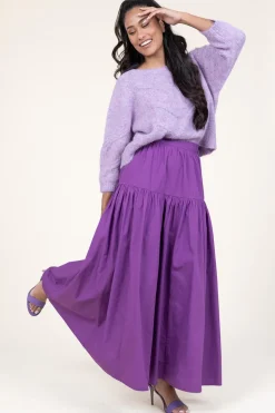 Cheap Antik Batik Poplin Maxi Skirt Pop | Purple... | | Little Soho