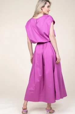 Hot Devotion Poplin Maxi Skirt With Pockets Kelly | Fuchsia Purple... | | Little Soho