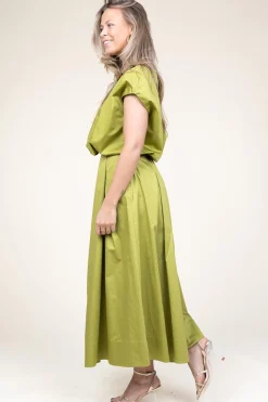 Outlet Devotion Poplin Maxi Skirt With Pockets Kelly | Green... | | Little Soho