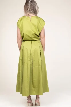 Outlet Devotion Poplin Maxi Skirt With Pockets Kelly | Green... | | Little Soho