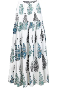Best Antik Batik Poplin Maxi Skirt With Print Muguet | White... | | Little Soho