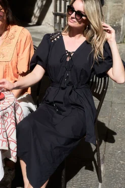 Cheap Scarlett Poppies Poplin Midi Dress Trophelia | Black... | | Little Soho