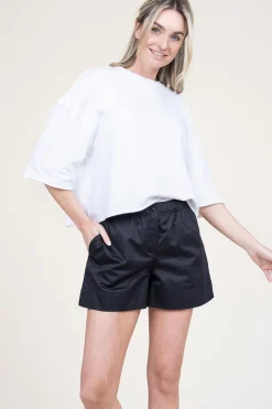 Fashion Devotion Poplin Short With Elastic Waistband Despoina | Black... | | Little Soho