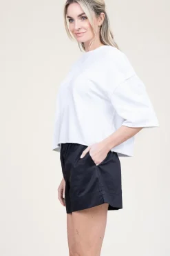 Fashion Devotion Poplin Short With Elastic Waistband Despoina | Black... | | Little Soho
