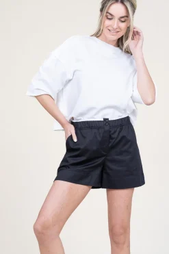 Fashion Devotion Poplin Short With Elastic Waistband Despoina | Black... | | Little Soho