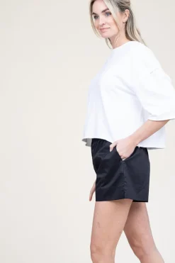 Fashion Devotion Poplin Short With Elastic Waistband Despoina | Black... | | Little Soho