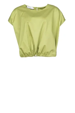 Clearance Devotion Poplin Top With Elastic Band Lanthi | Green... | | Little Soho