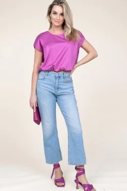 Best Devotion Poplin Top With Elastic Band Lanthi | Fuchsia Purple... | | Little Soho