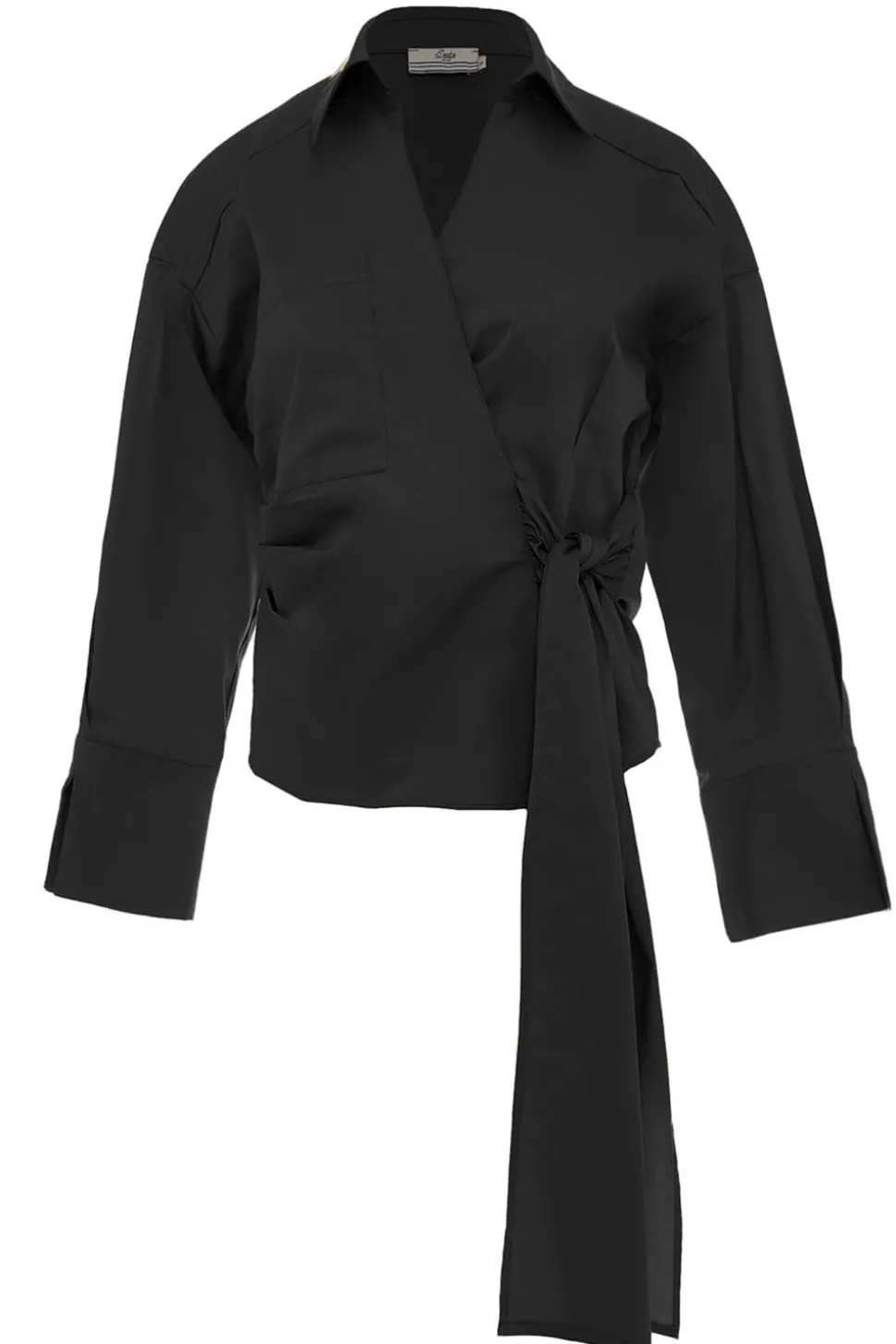 Sale Devotion Poplin Wrap Top Ramona | Black... | | Little Soho