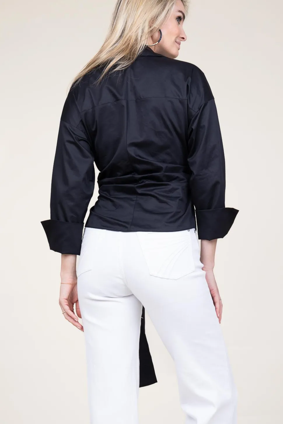 Sale Devotion Poplin Wrap Top Ramona | Black... | | Little Soho