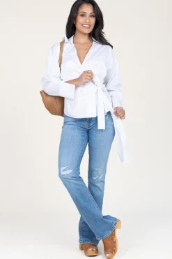 Cheap Devotion Poplin Wrap Top Ramona | White... | | Little Soho