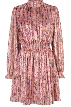 Store Dante 6 Printed Jaqcuard Dress With Lurex Vivida | Pink... | | Little Soho