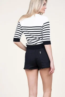 Clearance Liu Jo Raw-Edge Short With Belt Crocevie | Black... | | Little Soho