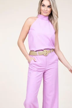 Best Sale 45374 Rayon Halter Top Safi | Pink... | March23 | Little Soho