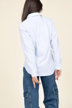 Fashion Mercer Recycled Cotton Blouse The Oxford | Blue... | | Little Soho