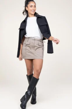 Hot Second Female Safari Mini Skirt Wallie | Taupe... | | Little Soho