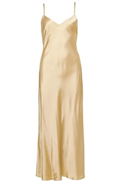 Discount Greek Archaic Kori Satin Dress Zena | Gold... | | Little Soho