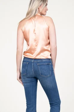 Cheap 45374 Satin Halter Top London | Blush... | March23 | Little Soho