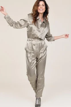 Cheap Mes Demoiselles Satin Jumpsuit Silim | Green... | | Little Soho