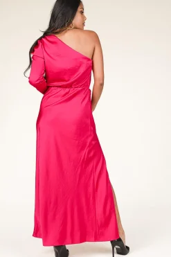 Cheap Dante 6 Satin One-Shoulder Dress Penrith | Pink... | | Little Soho