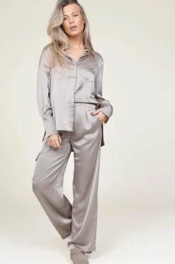Best Sale Dante 6 Satin Oversized Blouse Louda | Taupe... | | Little Soho