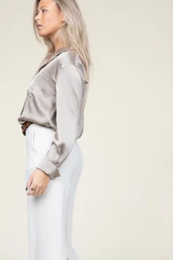 Best Sale Dante 6 Satin Oversized Blouse Louda | Taupe... | | Little Soho