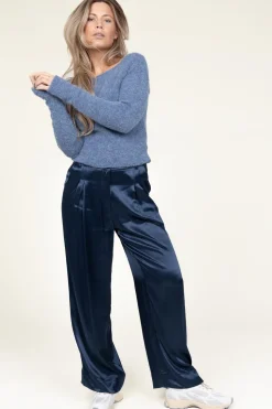 Cheap Greek Archaic Kori Satin Pants San Remo | Blue... | | Little Soho