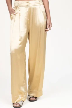 Store Greek Archaic Kori Satin Pants San Remo | Gold... | | Little Soho