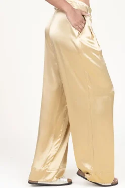Store Greek Archaic Kori Satin Pants San Remo | Gold... | | Little Soho