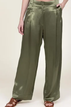 Store Greek Archaic Kori Satin Pants San Remo | Green... | | Little Soho