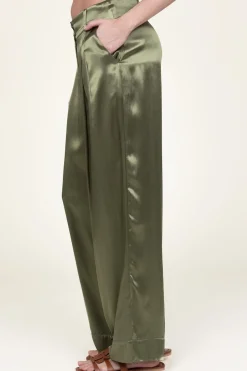 Store Greek Archaic Kori Satin Pants San Remo | Green... | | Little Soho