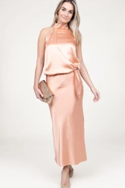 Flash Sale 45374 Satin Skirt Barcelona | Blush... | March23 | Little Soho