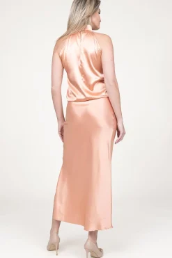 Flash Sale 45374 Satin Skirt Barcelona | Blush... | March23 | Little Soho