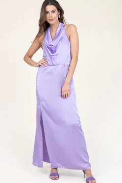 Clearance Dante 6 Satin Stretch Maxi Dress Marryme | Purple... | | Little Soho