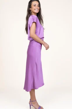 Store Dante 6 Satin Stretch Skirt Peppa | Pink... | | Little Soho