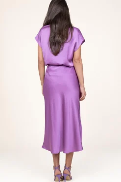 Store Dante 6 Satin Stretch Skirt Peppa | Pink... | | Little Soho